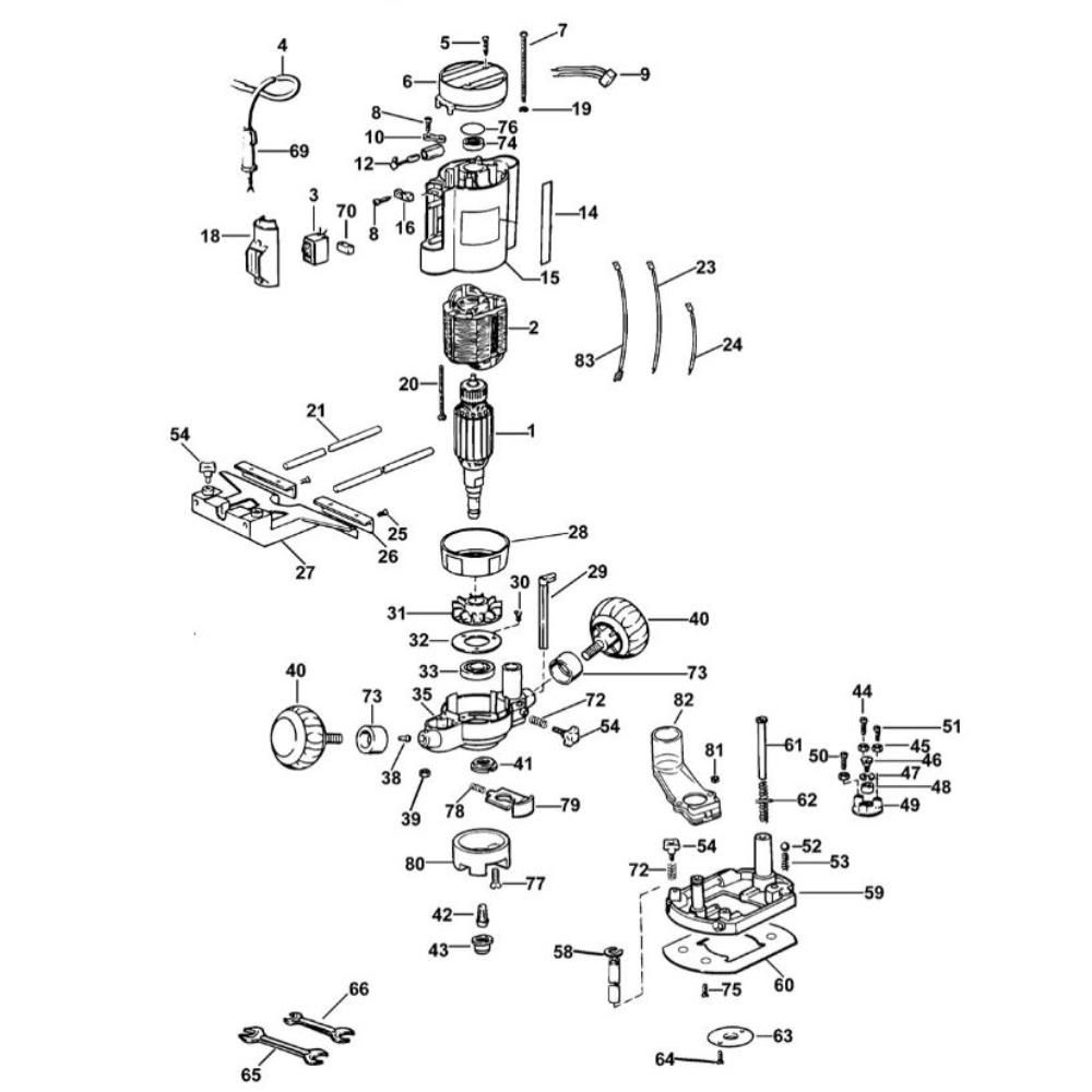 Sơ đồ Lắp ráp bộ định tuyến DeWalt DW613 3 dw613 c type 1