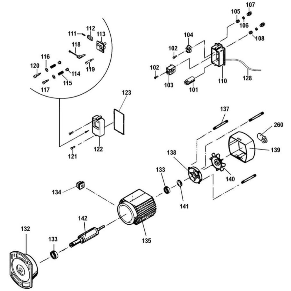 Sơ đồ Lắp ráp cưa vòng DeWalt DW731 2 dw731 type 1