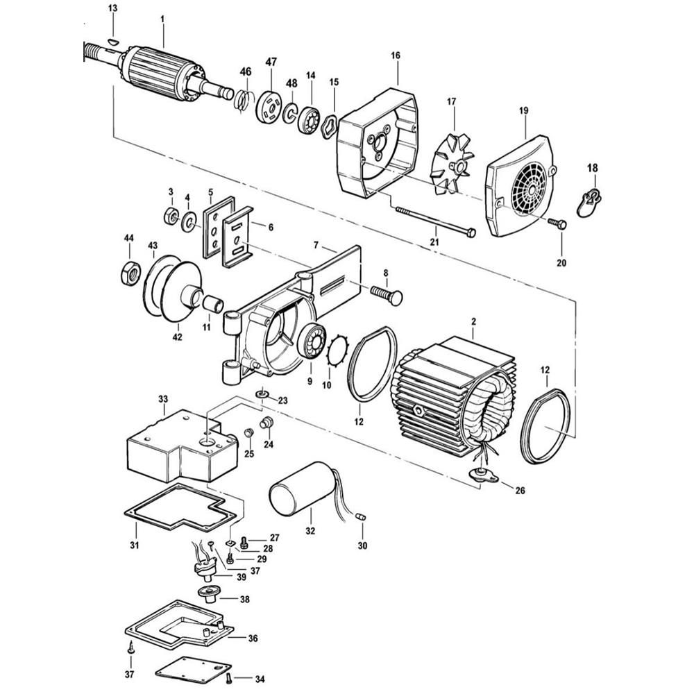 Sơ đồ Lắp ráp chính cho DeWalt DW740 2 dw740 type 2
