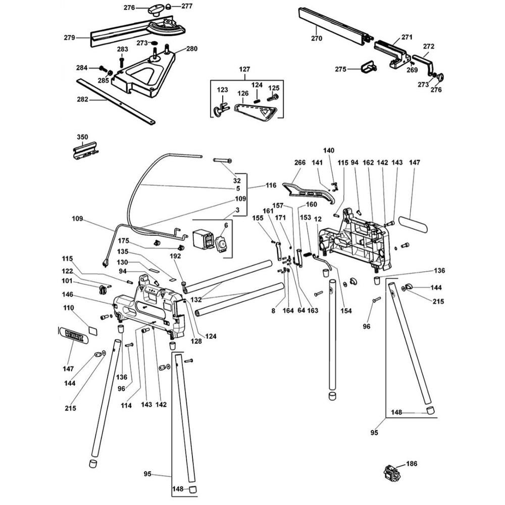 Sơ đồ Lắp ráp hiện trường cho DeWalt DW743 3 dw743 type 6 1