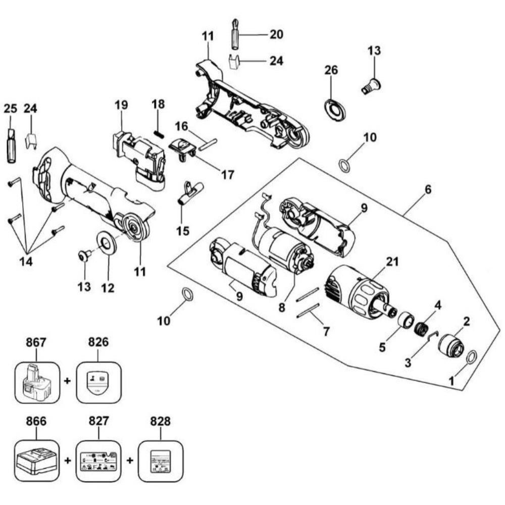 Sơ đồ Lắp ráp chính DeWalt DW920K