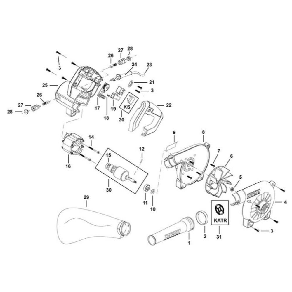 Sơ đồ Lắp ráp chính cho DeWalt DWB800