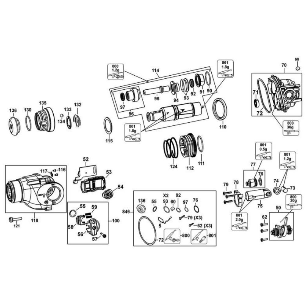 Sơ đồ Lắp ráp ly hợp cho DeWalt DWC24K3
