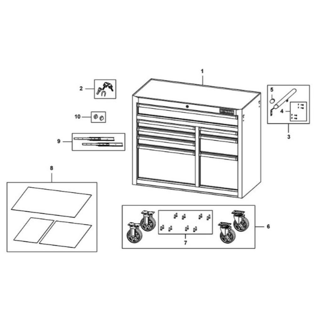 Sơ đồ Lắp ráp chính cho DeWalt DWMT1 2 dwmt1 74434 type 1