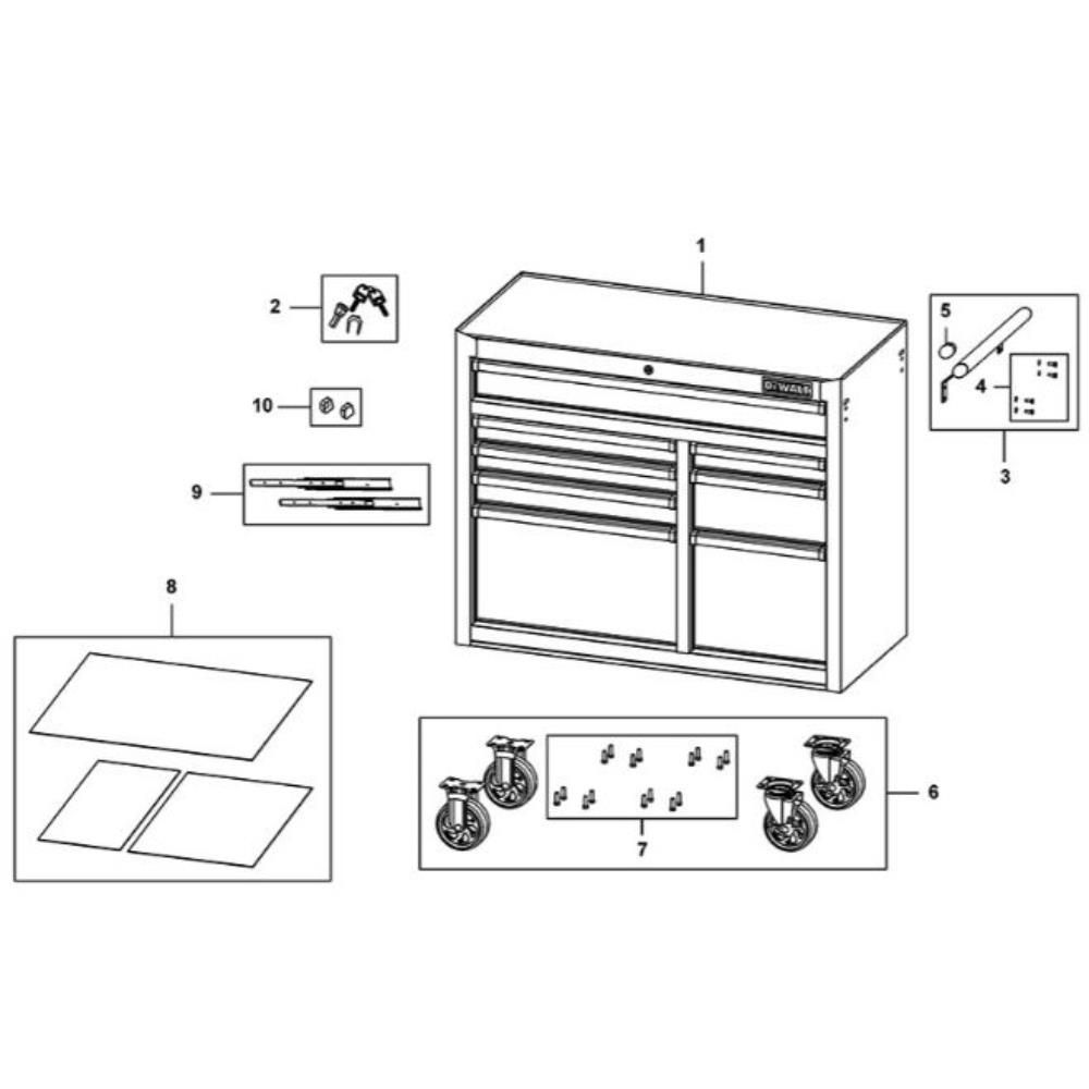 Sơ đồ Lắp ráp chính cho DeWalt DWMT1-74434 2 dwmt1 74434