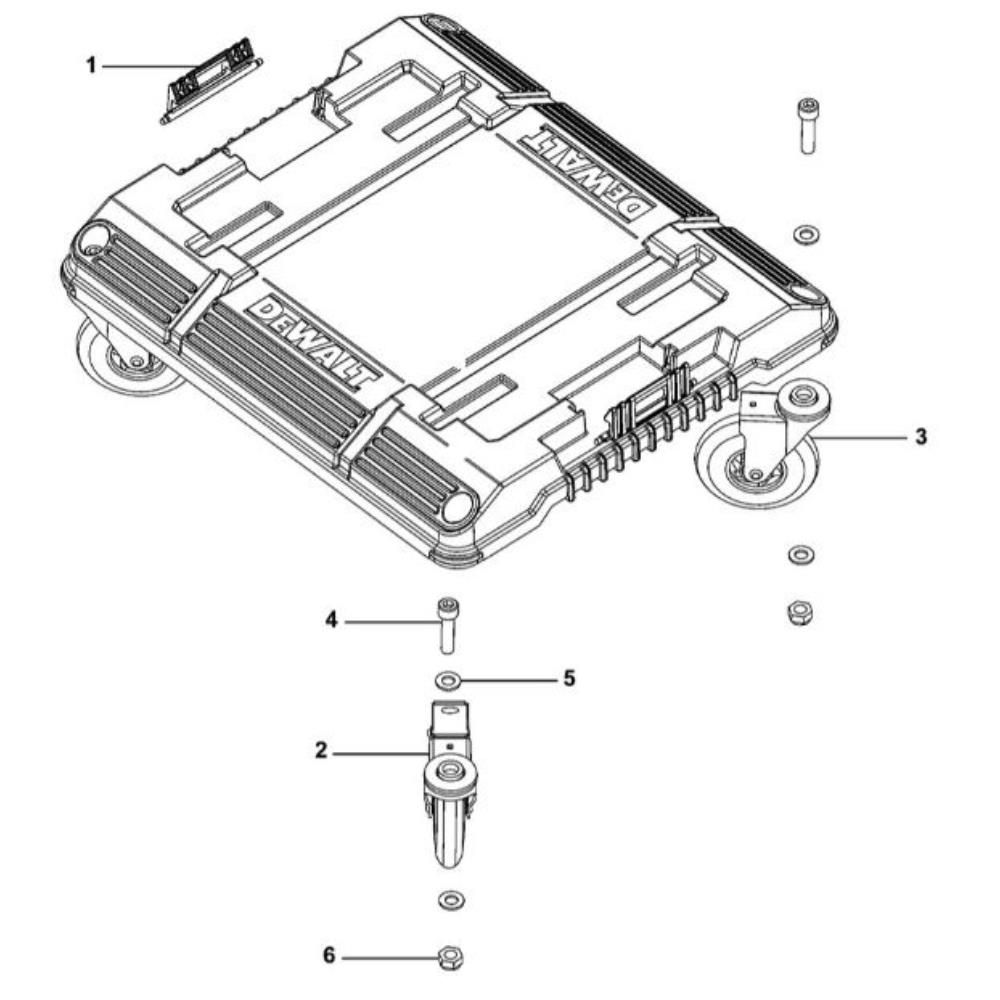 Sơ đồ Lắp ráp chính cho xe đẩy DeWalt