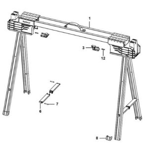 Sơ đồ Lắp ráp chính cho bàn cưa DeWalt