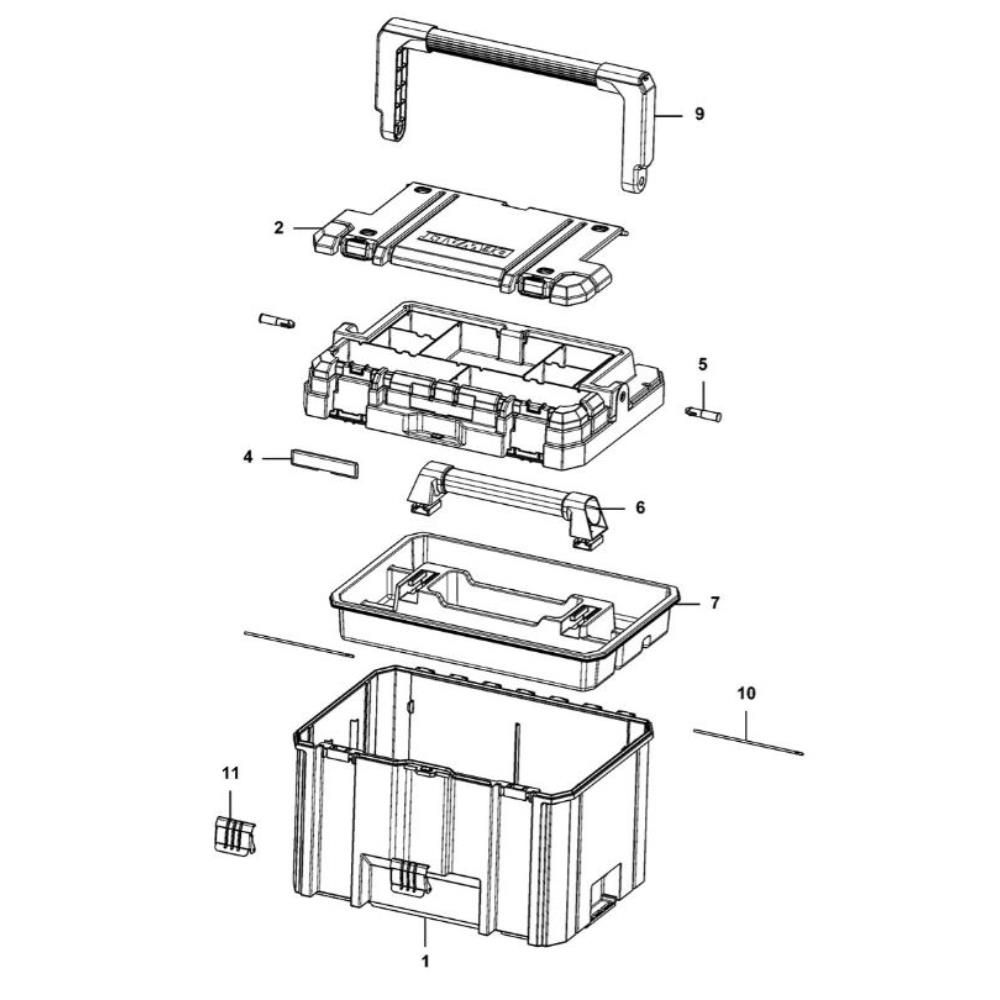 Sơ đồ Lắp ráp giá đỡ DeWalt DWST1-75694 2 dwst1 75774 type 1 1