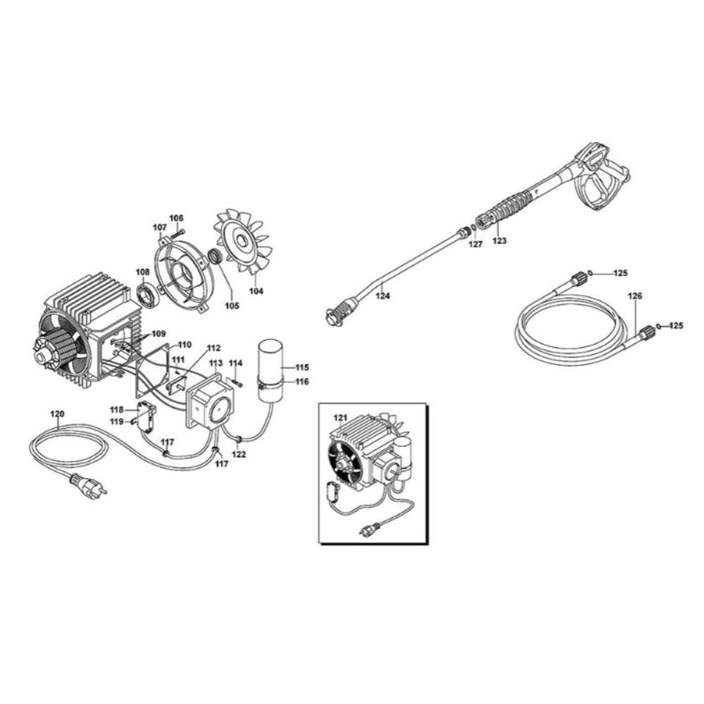 Sơ đồ Lắp ráp động cơ cho DeWalt 2 dxpw001ce 2