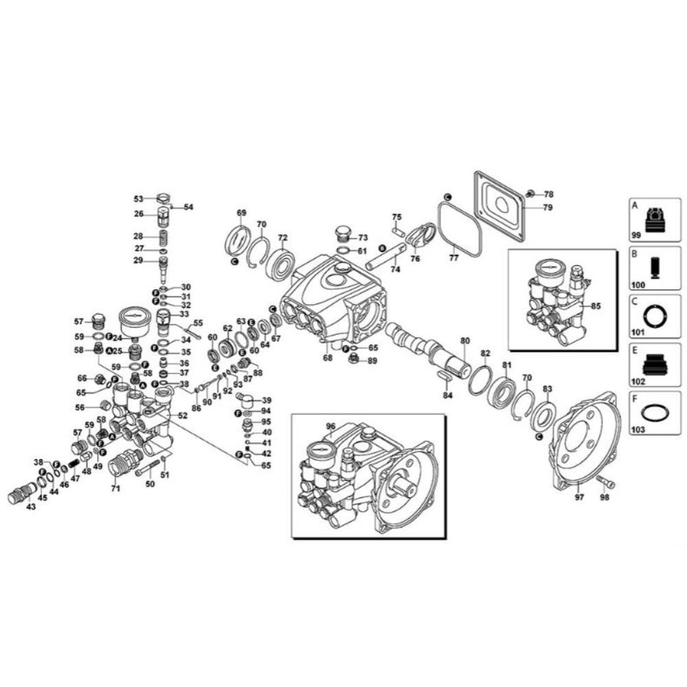 Sơ đồ Lắp ráp máy bơm cho DeWalt DXPW001CE