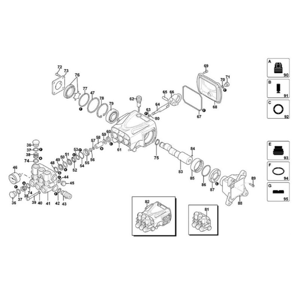 Sơ đồ Lắp ráp máy bơm cho DeWalt DXPW009E