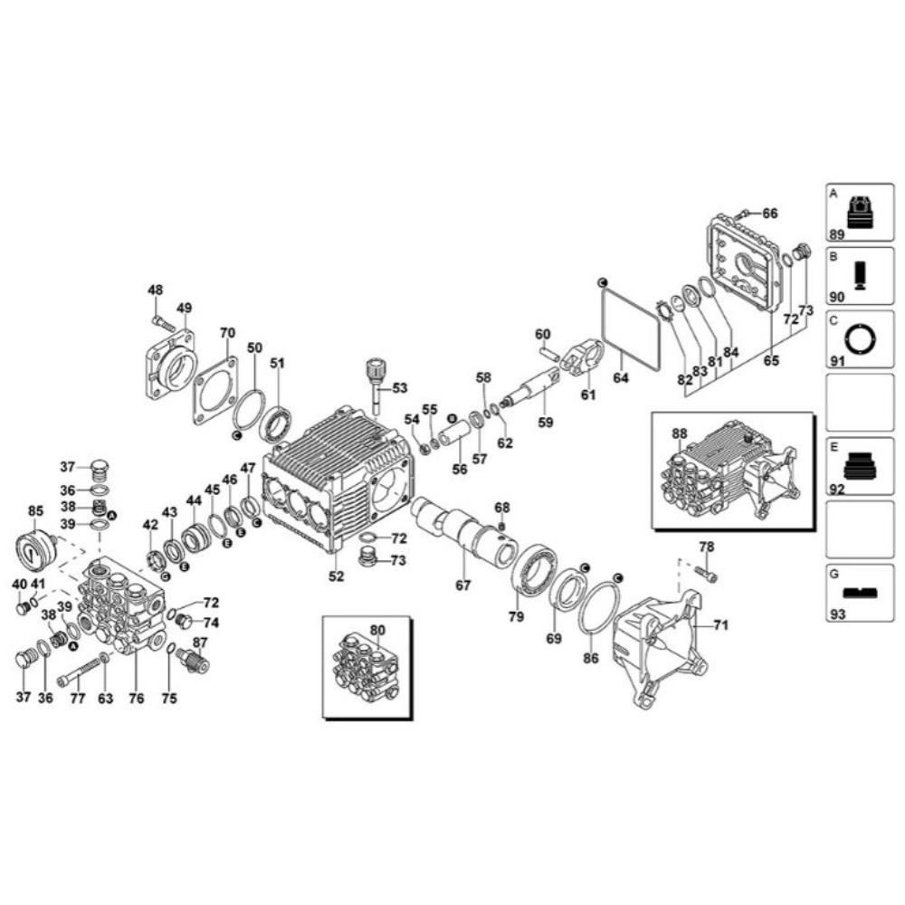 Sơ đồ Lắp ráp máy bơm cho DeWalt DXPW011E