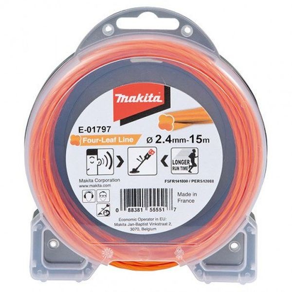 E-01797 Dây Cước Cắt Cỏ(màu Cam)2.4mmx15m