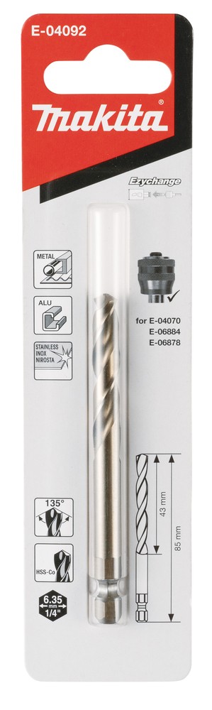 E-04092 Mũi Khoan Định Tâm HSS-Co 85mm