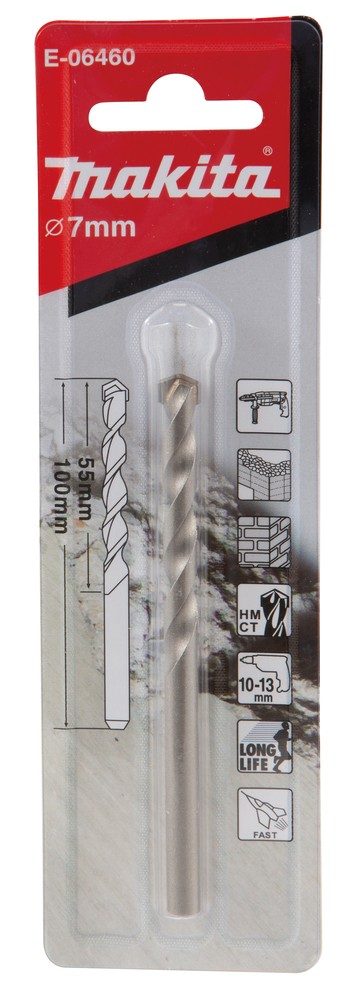 E-06460 Mũi Khoan Tường Chuôi Kẹp 7x100mm