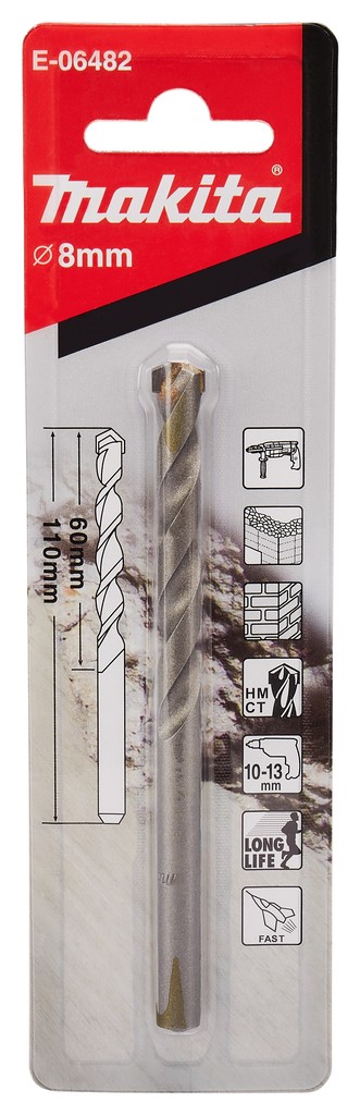 E-06482 Mũi Khoan Tường Chuôi Kẹp 8x110mm