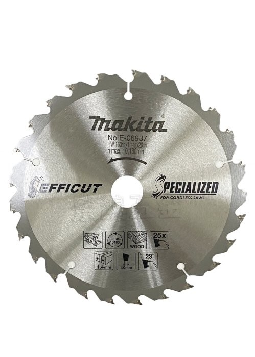 E-06937 Lưỡi Cưa Gỗ Efficut 150mmx20mmx25t – DCS551