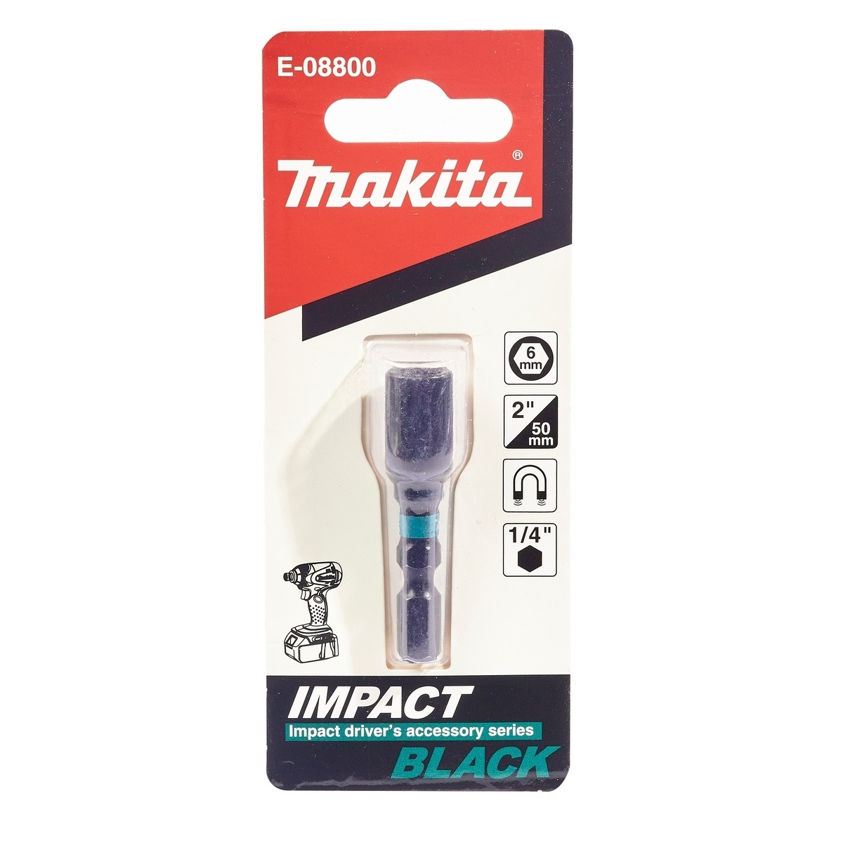 E-08800 Đầu Tuýp Vặn Ốc Impact Black 6mm