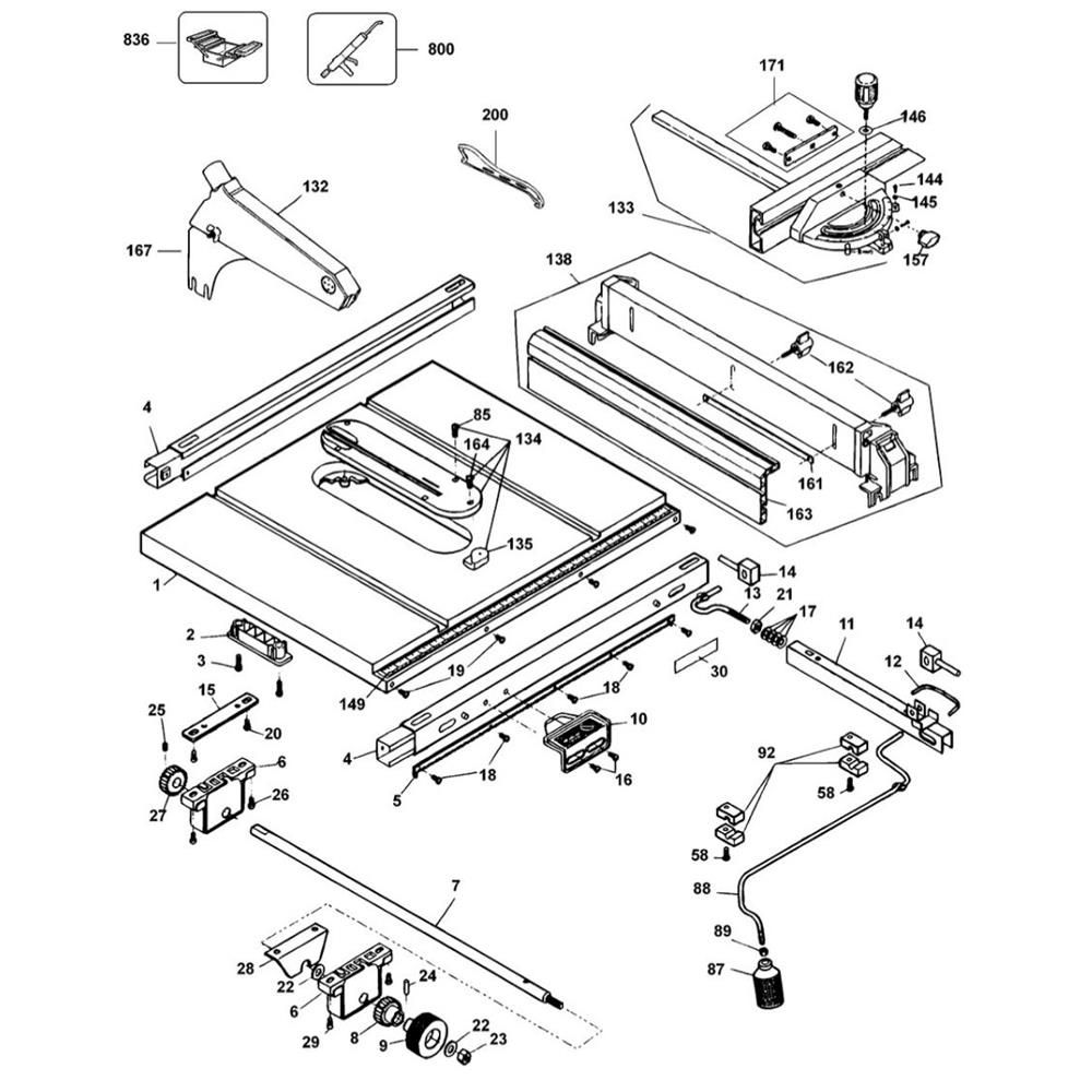 Sơ đồ Lắp ráp chính cho DeWalt ETS744 2 ets744 type 2