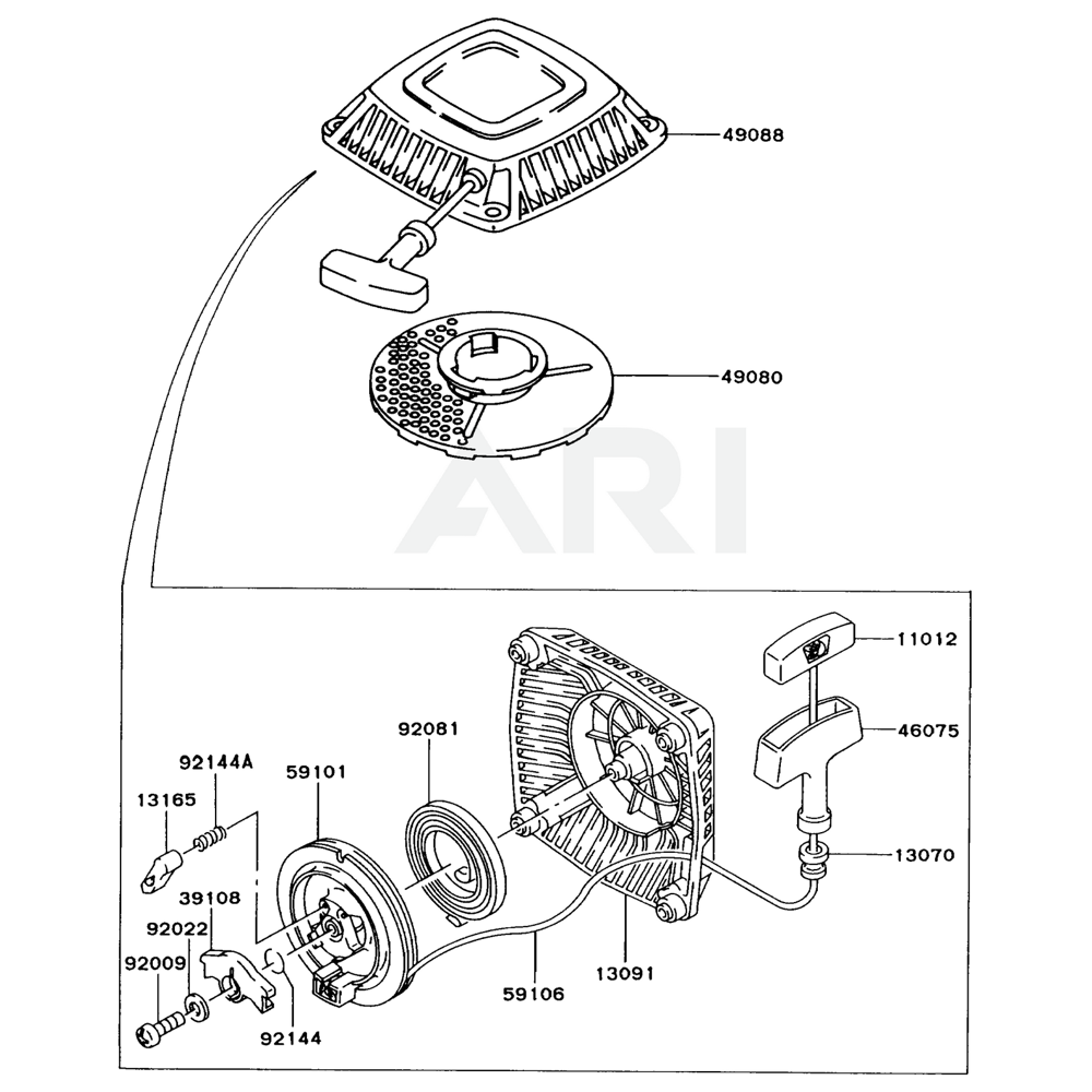 Sơ đồ Bộ khởi động cho Kawasaki FC150V 3 fc150v 11