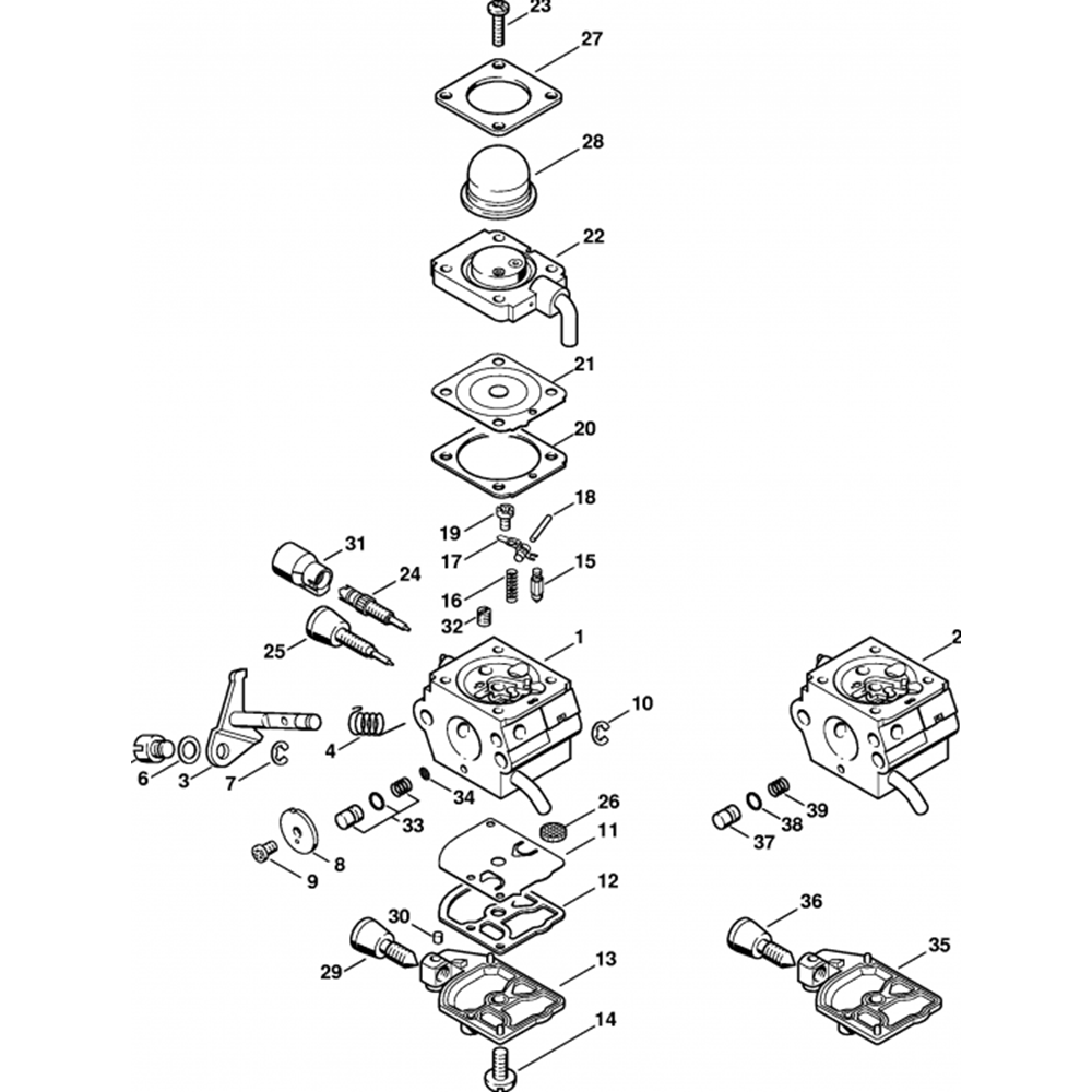 Sơ đồ Bộ chế hòa khí cho Stihl FC 75