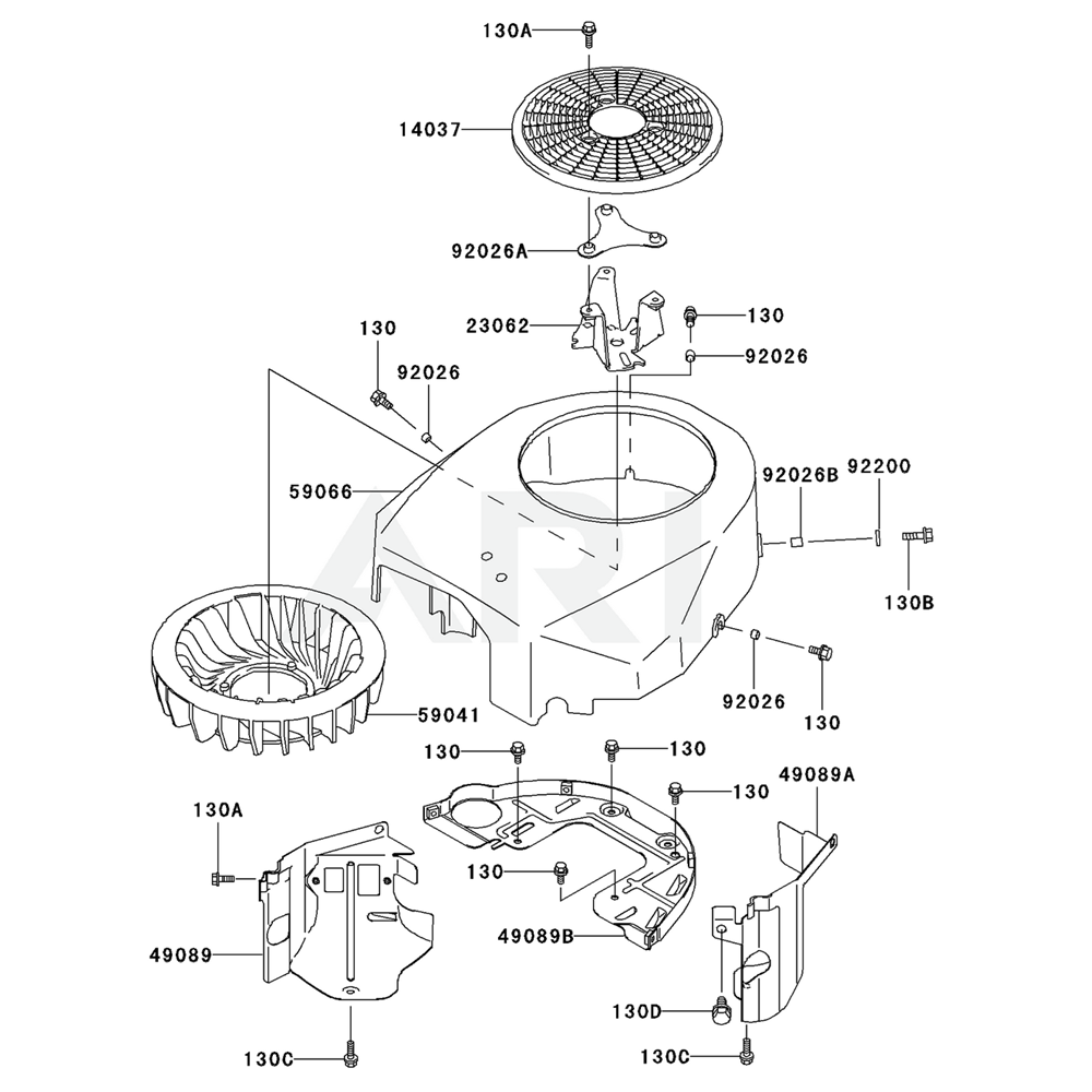 Sơ đồ Thiết bị làm mát Kawasaki FH531V
