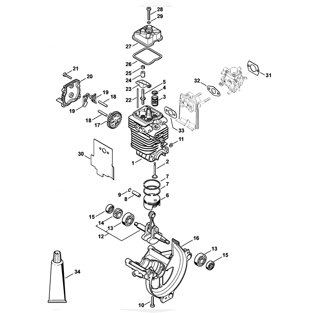 fs130 fs130r engine 43mm