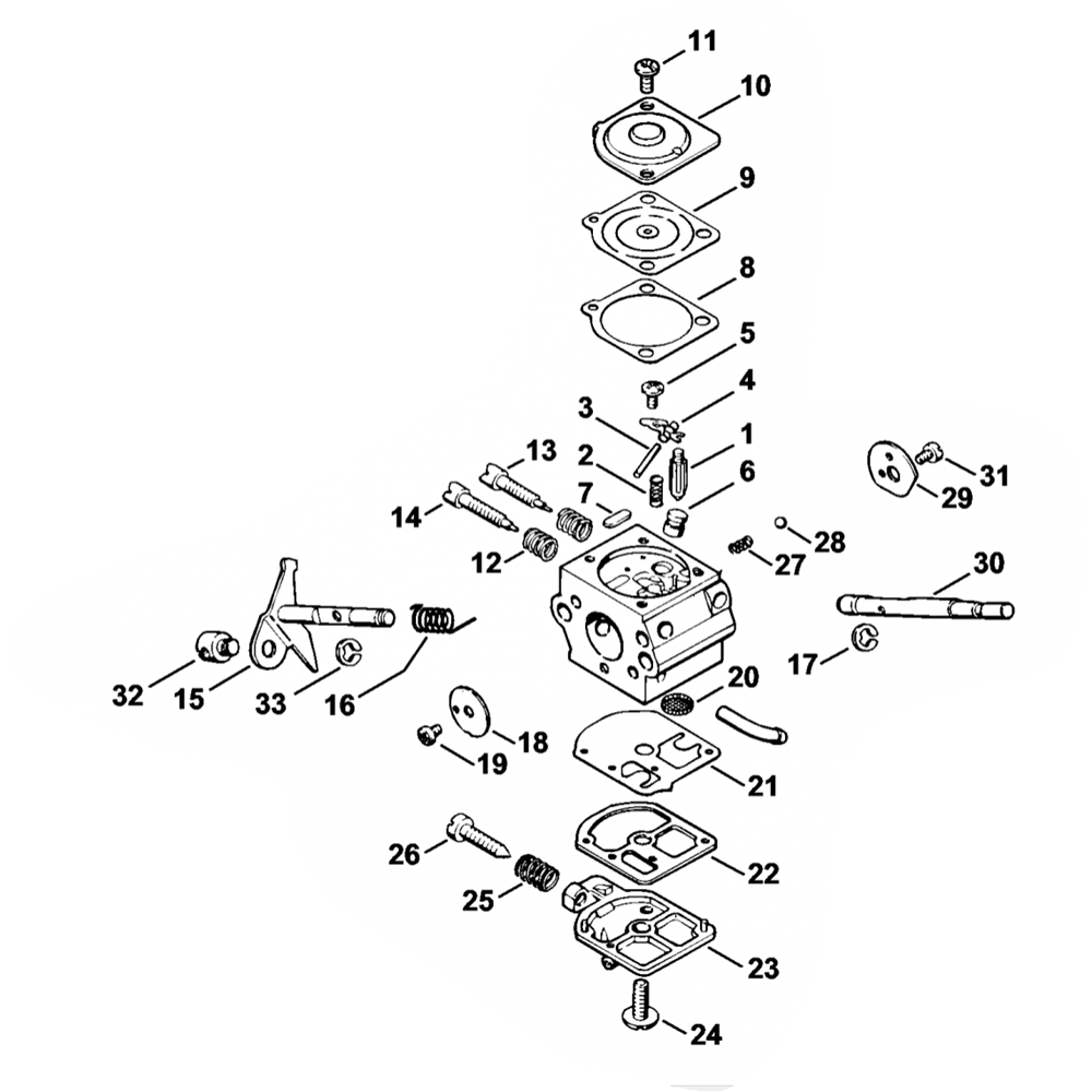 Sơ đồ Bộ chế hòa khí Stihl FS160 FS180 3 fs160 fs180 carburetor c1s s3