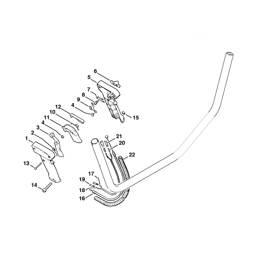 Sơ đồ Tay cầm điều khiển Stihl FS160 FS180