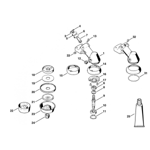 Sơ đồ Đầu bánh răng Stihl FS160 FS180