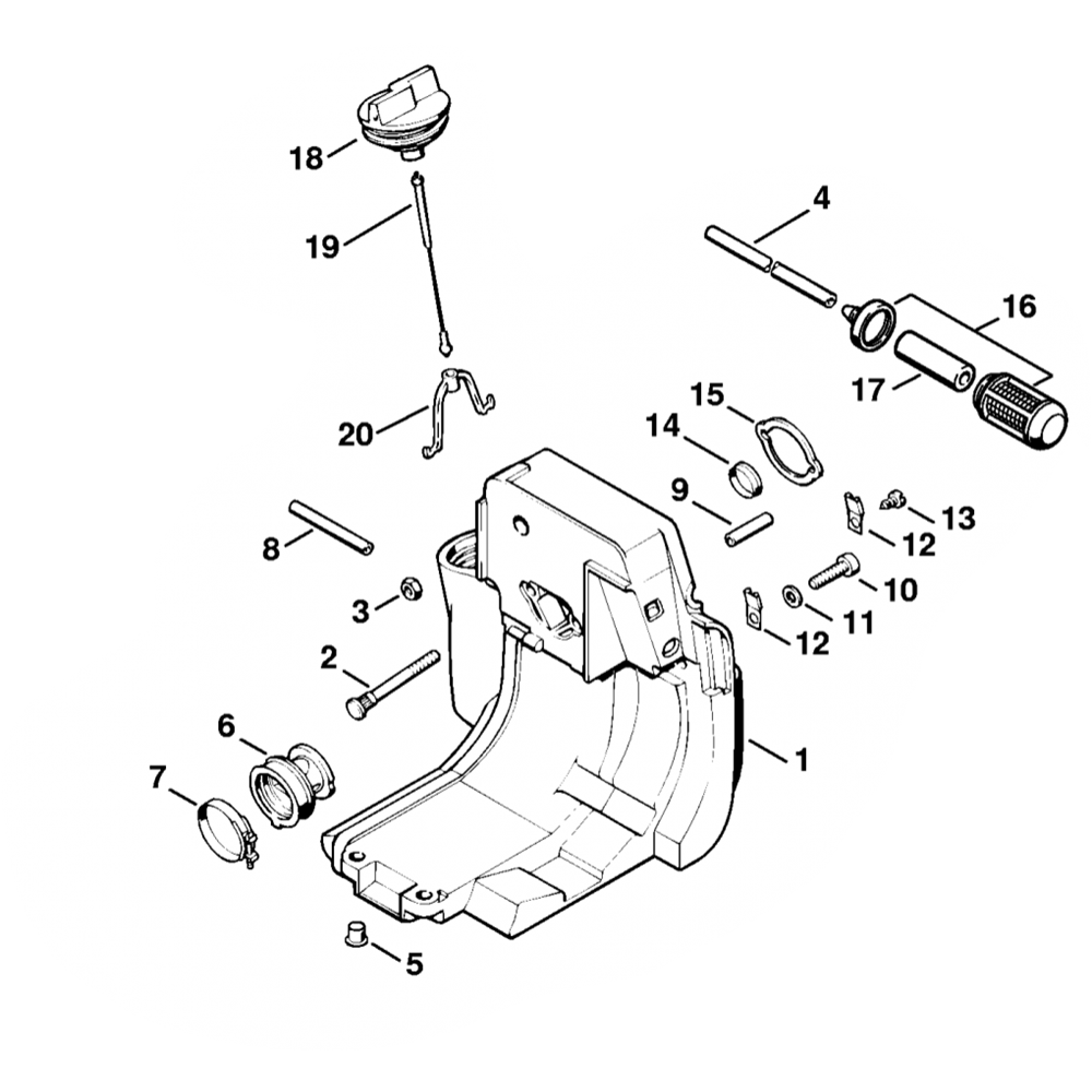 Sơ đồ Vỏ bình cho Stihl FS220 FS290