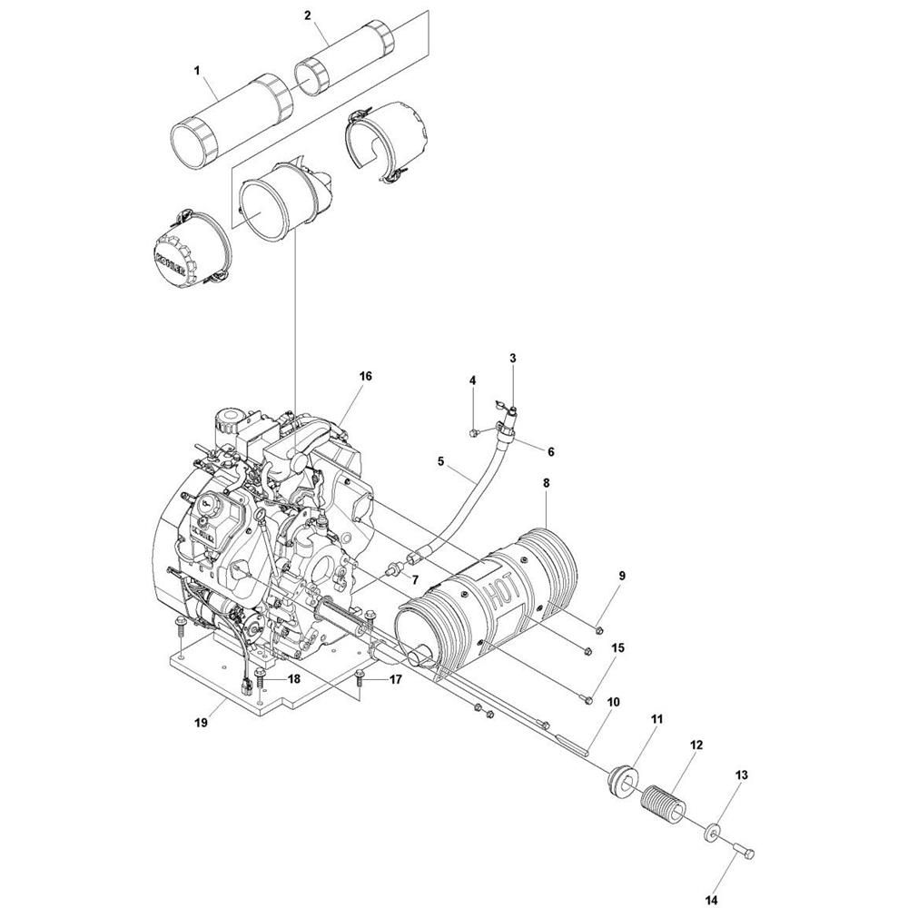 Sơ đồ Lắp ráp động cơ máy cưa sàn Husqvarna FS3500 G II 3 fs3500gii 11