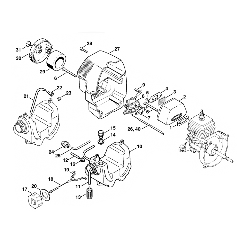 fs36 fs40 fs44 muffler shroud
