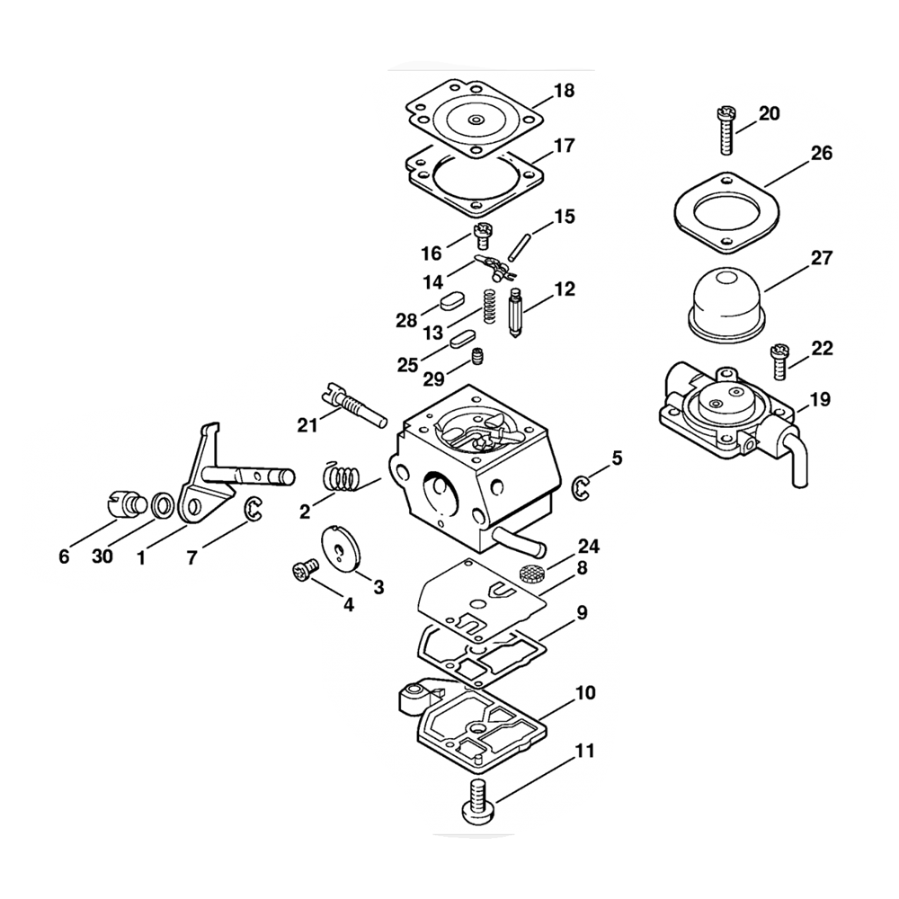 Sơ đồ Bộ chế hòa khí Stihl C1Q-S44