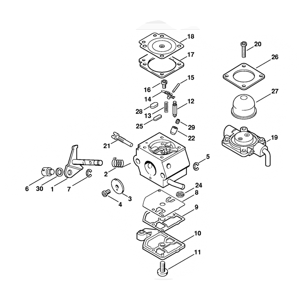 Sơ đồ Bộ chế hòa khí Stihl C1Q-S53