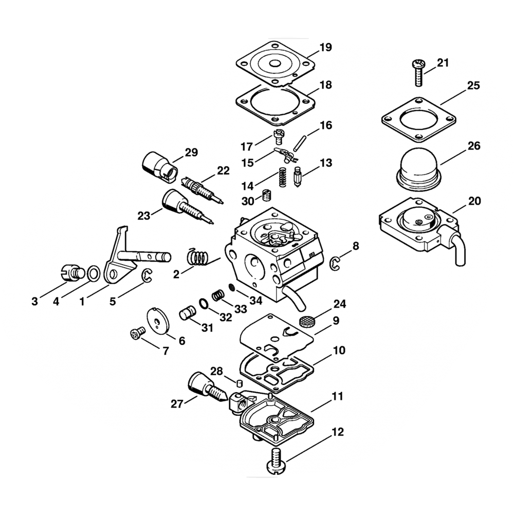 Sơ đồ Bộ chế hòa khí Stihl C1Q-S71
