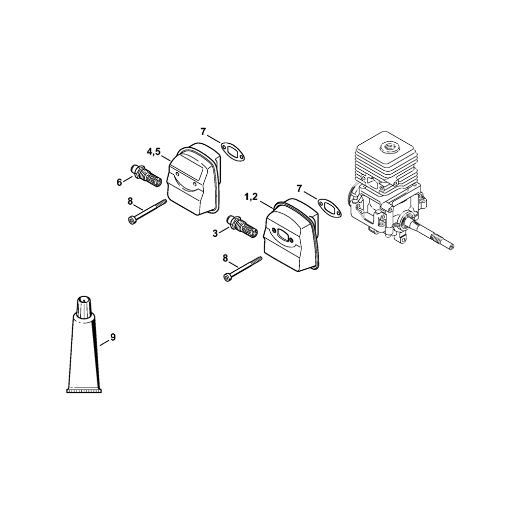 fs38 fs45 fs46 muffler