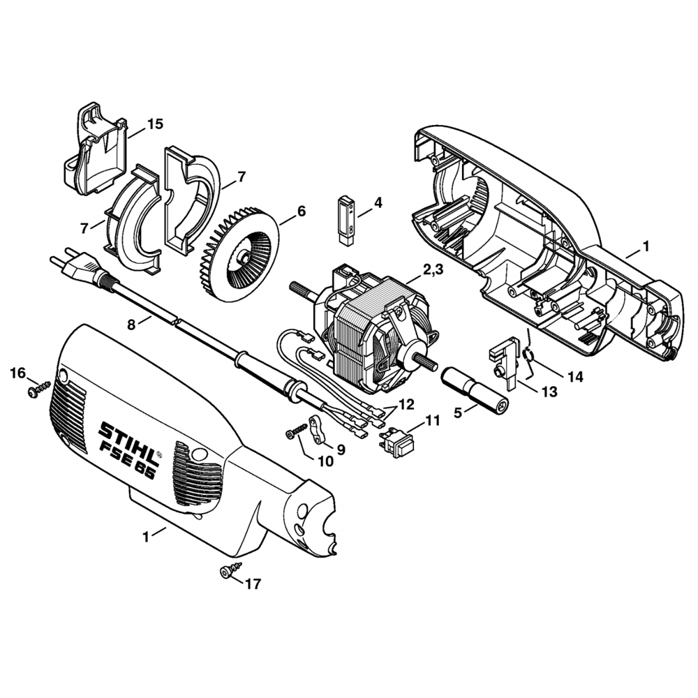Sơ đồ Vỏ động cơ FSE65