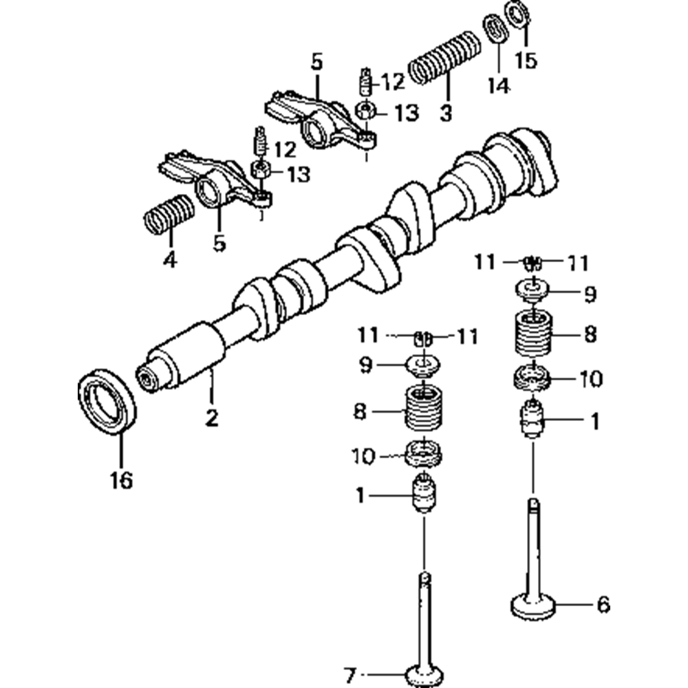 Sơ đồ Cụm trục cam/van Honda GD1100 3 gd1100 19