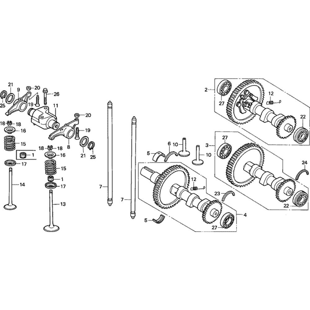 Sơ đồ Lắp ráp trục cam cho Honda GD411 2 gd411 16