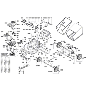 Sơ đồ Lắp ráp máy cắt cỏ Bosch GRA 48