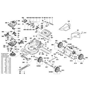 Sơ đồ Lắp ráp máy cắt cỏ Bosch GRA 48 M