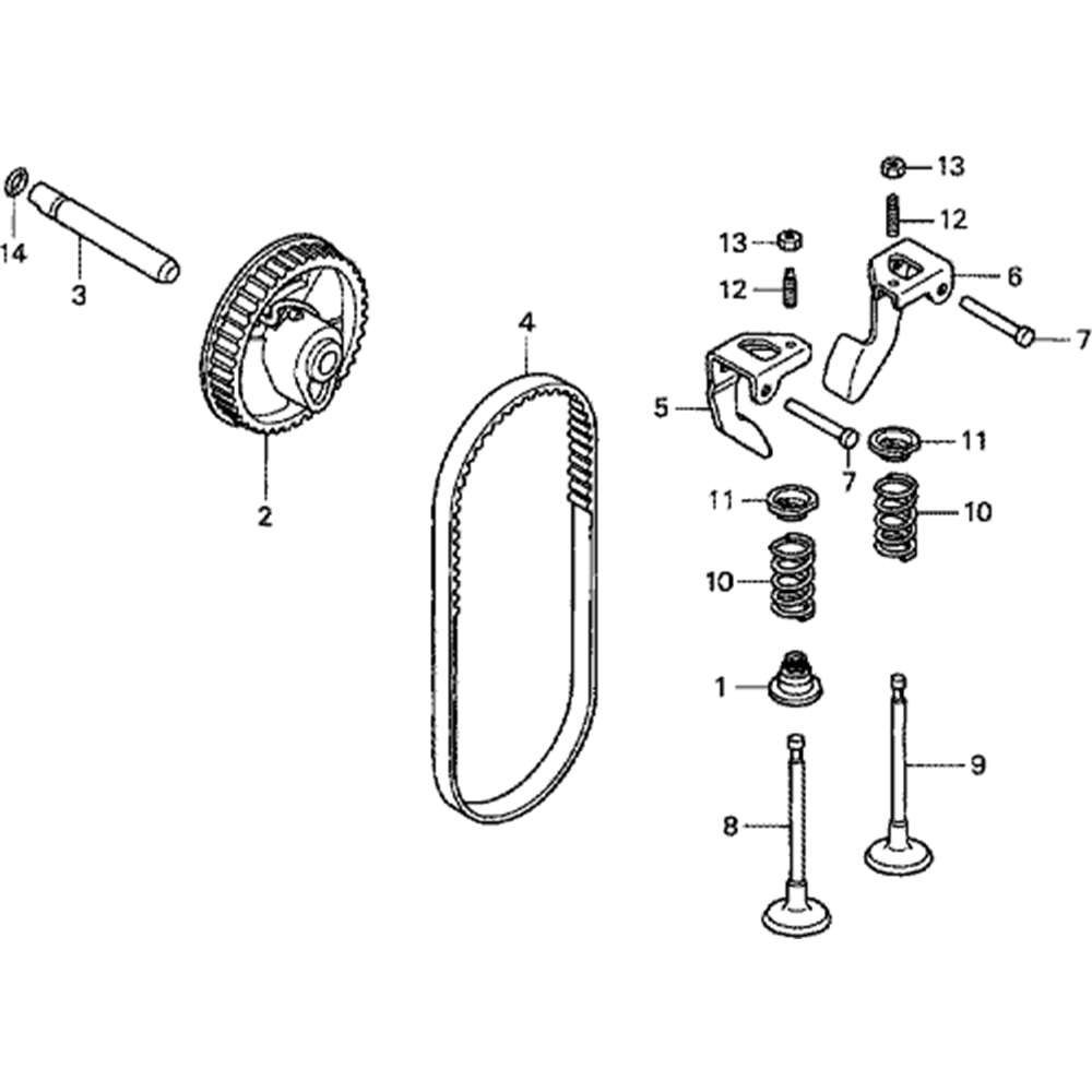 Sơ đồ Lắp ráp trục cam cho Honda GS190A