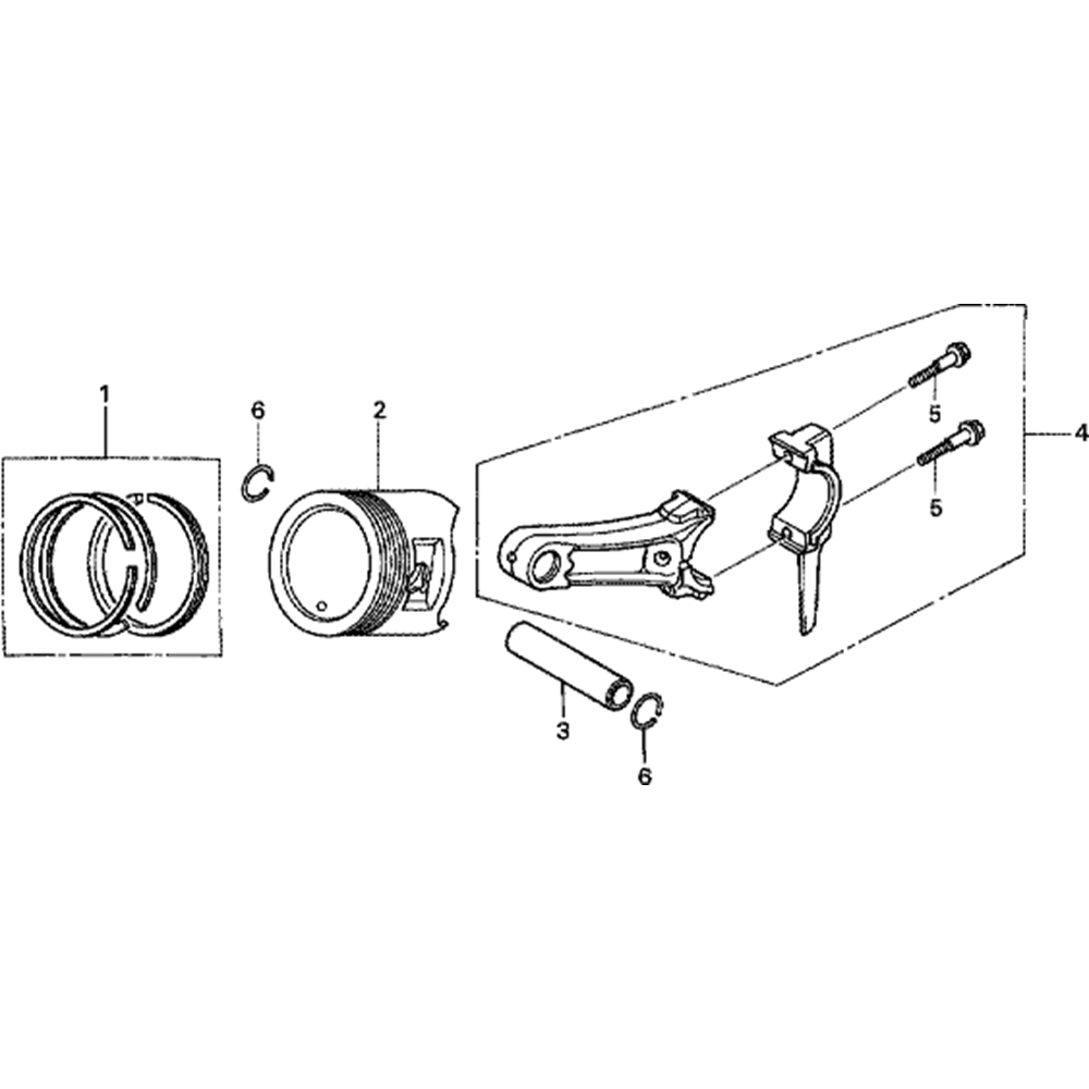 Sơ đồ Lắp ráp pít-tông cho Honda GX120UT2 3 gx120ut2 v17