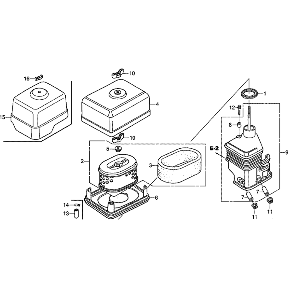 Sơ đồ Máy lọc không khí cho Honda GX200UT 3 gx200ut 4 1