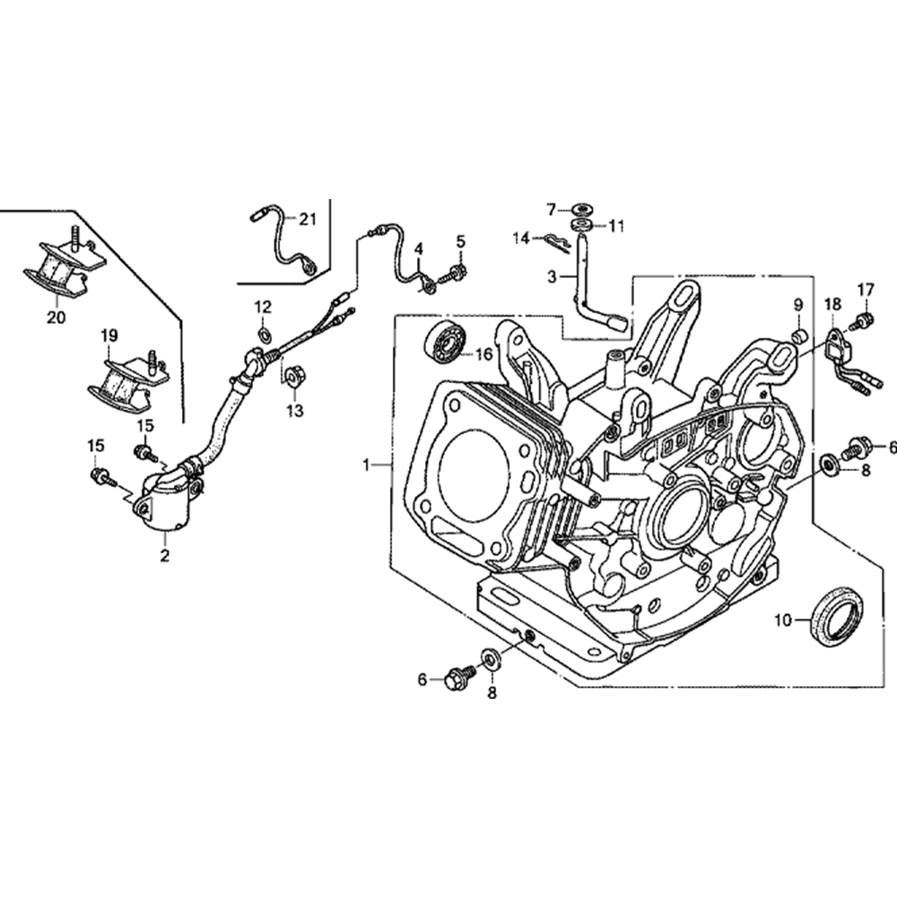 Sơ đồ Lắp ráp thùng xi lanh cho Honda 2 gx240k1 gc04 12