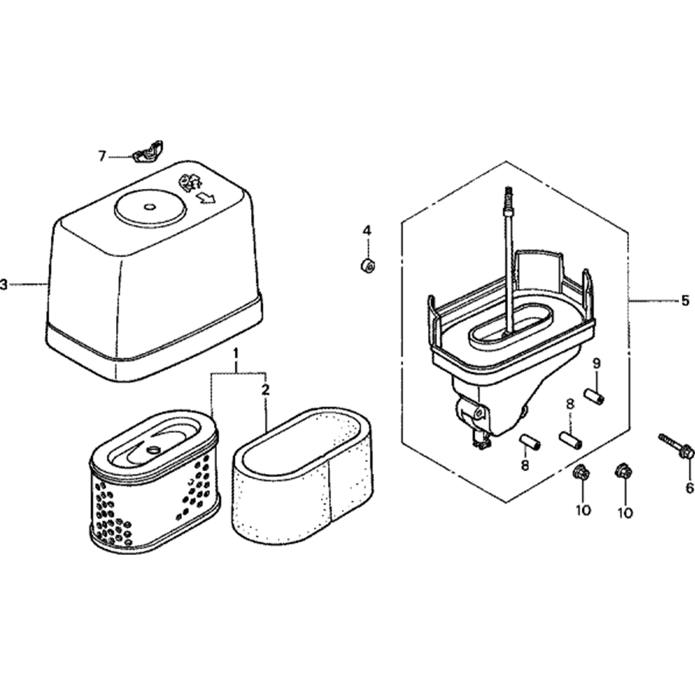 Sơ đồ Máy lọc không khí Honda GXV390K1 3 gxv390k1 4
