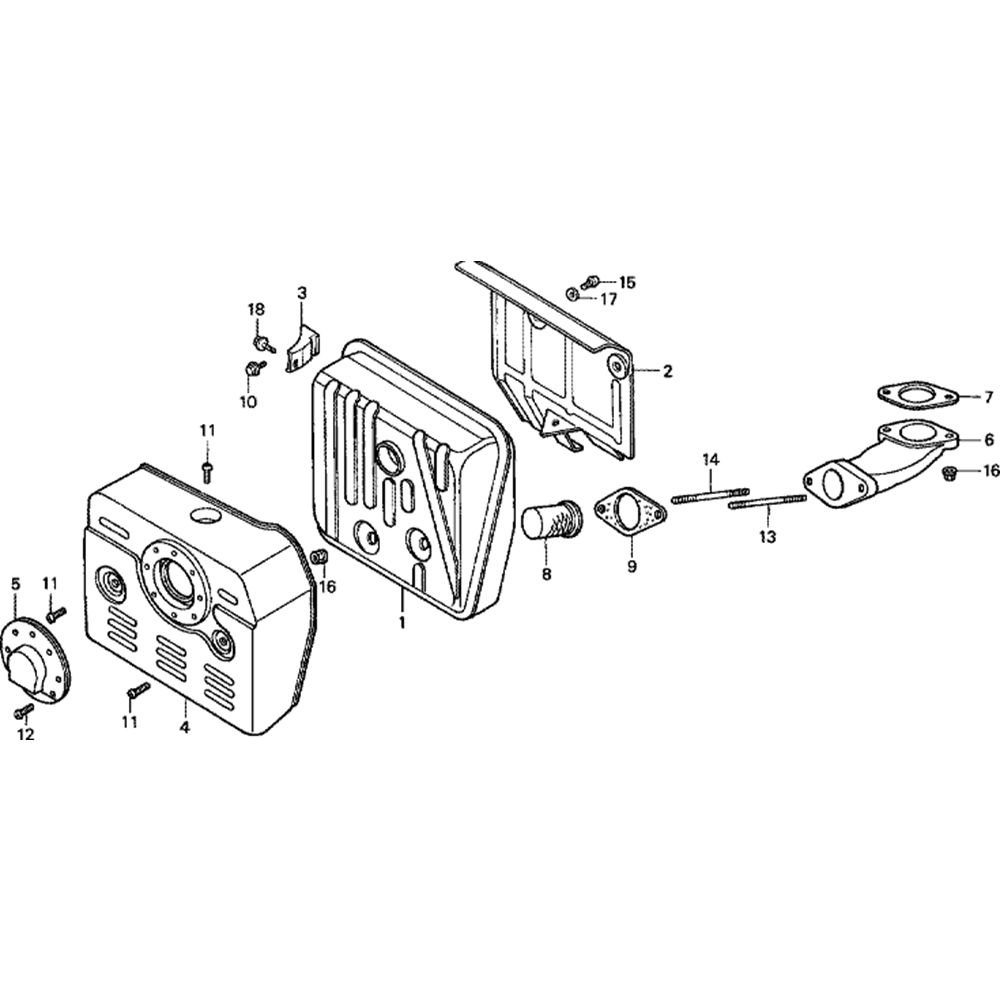 Sơ đồ Bộ giảm thanh cho Honda GXV390K1 2 gxv390k1 5