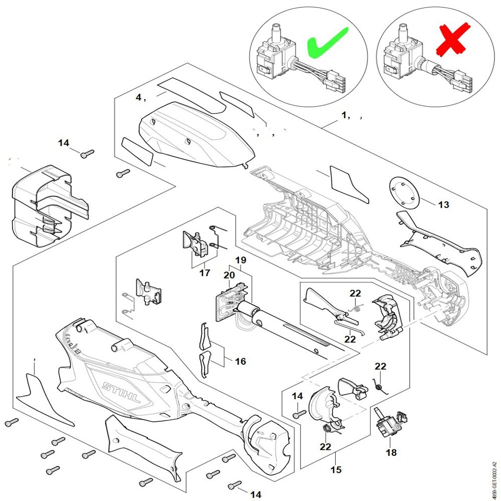handle housing cover s n 443381483
