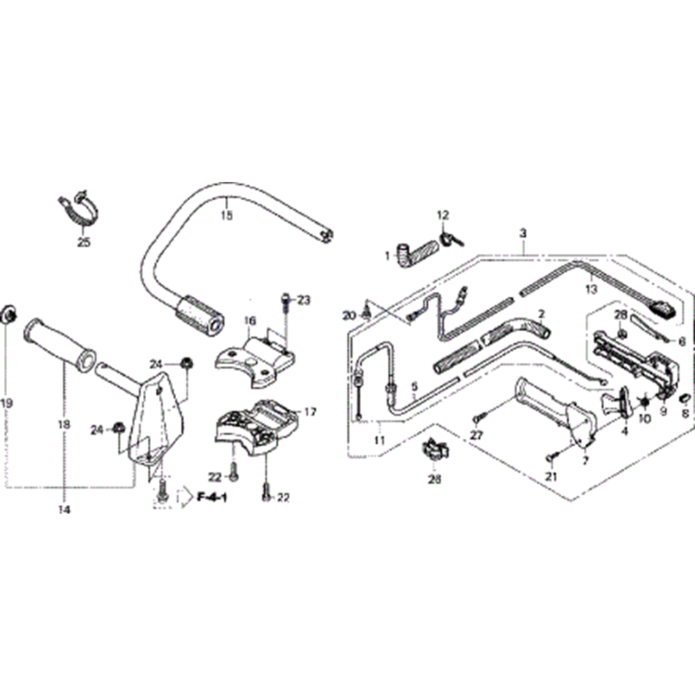 Sơ đồ Tay nắm & cần ga cho Honda